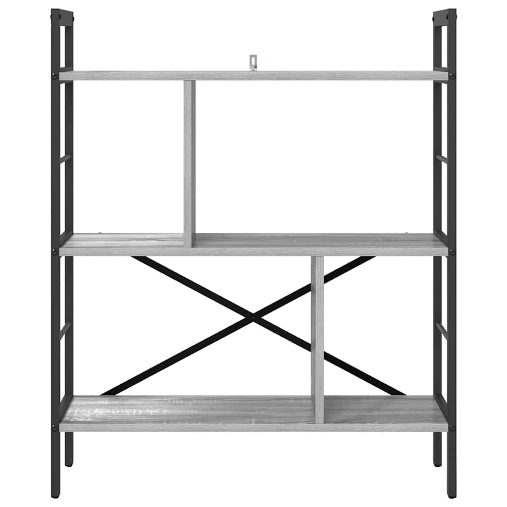 Libreria a 5 ripiani, 75 x 30 x 91 cm, in legno, telaio in acciaio, scaffale per soggiorno, ufficio e studio, con molto spazio di archiviazione, robusta, durevole, versatile e facile da pulire