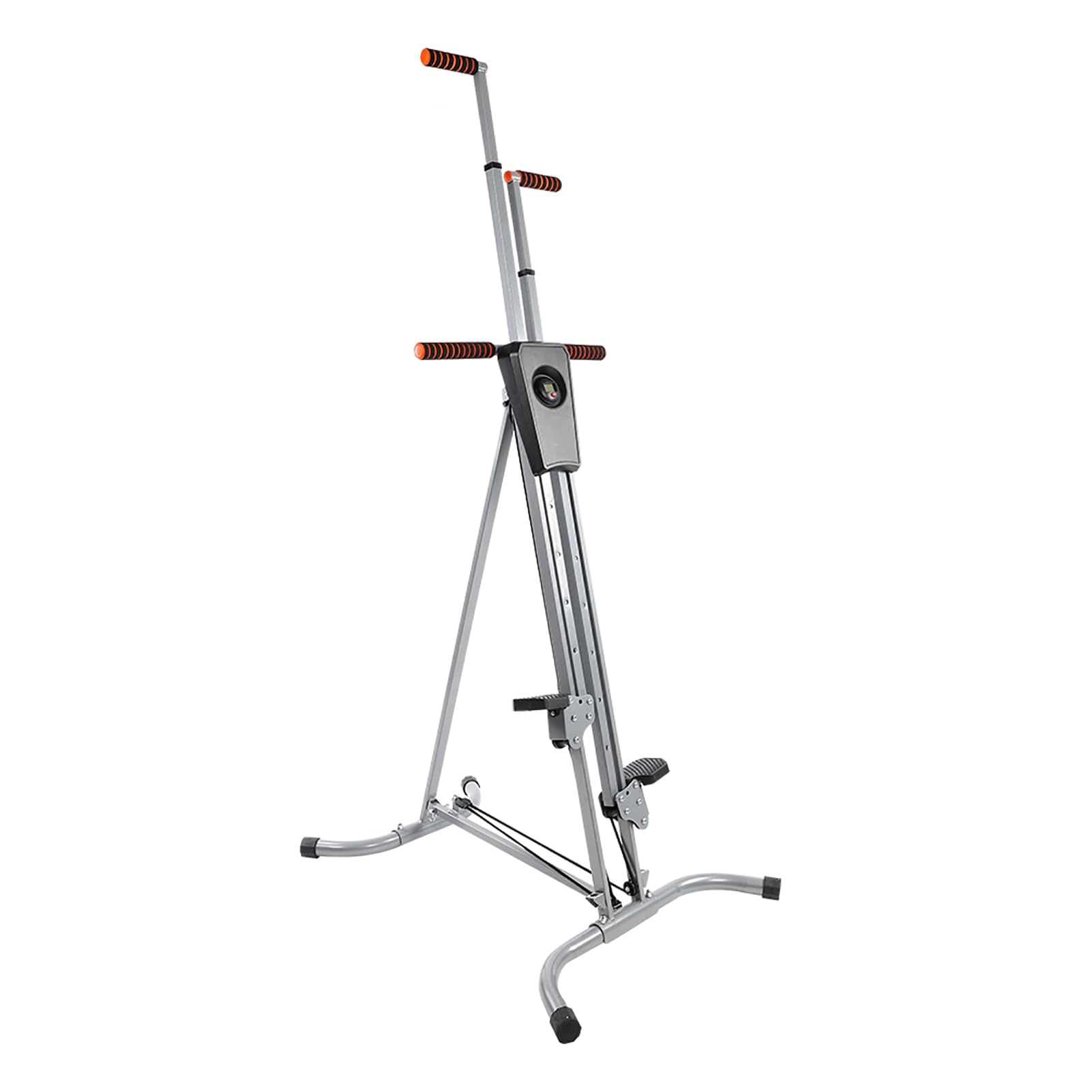 Sorandy Máquina de Ejercicios Escaladora Vertical con Marco de Acero Resistente para Cardio en el Hogar con y Pantalla Ajustables