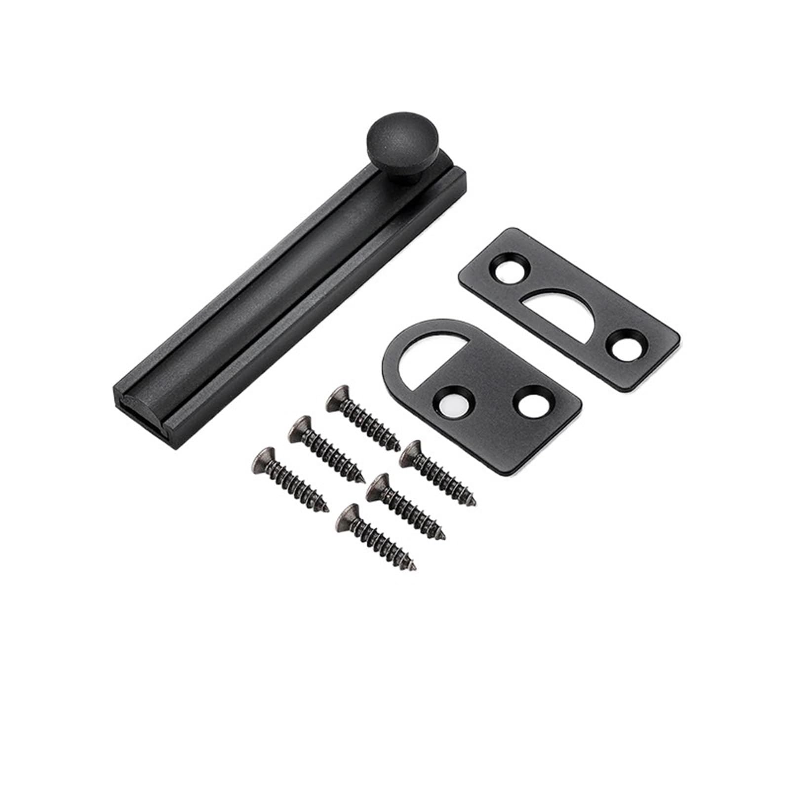 Gate Bolt 2/3/4/6/8inch All-Copper Bolts Latch Surface Mounted Door Lock Strong for Home Hardware Gate Safety Sliding Locks Bolt(3 inch Dumb Black)