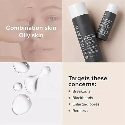 118Ml 2% Bha Skin Perfecting Salicylic Acid Liquid Exfoliant Serum，Exfoliator Facial Peel Salicylic Acid Pore Cleanser, For Blackheads, Enlarged Pores, Wrinkles & Fine Lines (1 Pcs) #TOP5