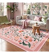 LIVEBOX 8x10 Vintage Grey Boho Rug for Living Room and Bedroom, Non-Slip Retro Floral Design, Distressed Accent Carpet f 51uzSJjIIFL. AC SR166,182