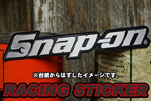 snap-on   ノベルティ  ステッカー Amazon.co.jp: Snap-on 金属調のような ロゴ 抜きステッカー