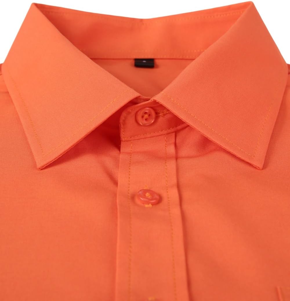 corfty Men Long Sleeve Dress Shirt - Regular Fit Stretch Free-Wrinkle Casual Button Down Shirt - Image 4