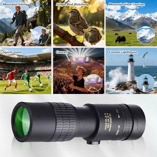 FunnAura High Power 10-30x40 Monocular Telescope for Adults – BAK4 Prism, FMC Lens, IP66 Waterproof with Phone Holder & Hand Strap – Ideal for Bird Watching, Hiking & Camping (Black) - Image 4