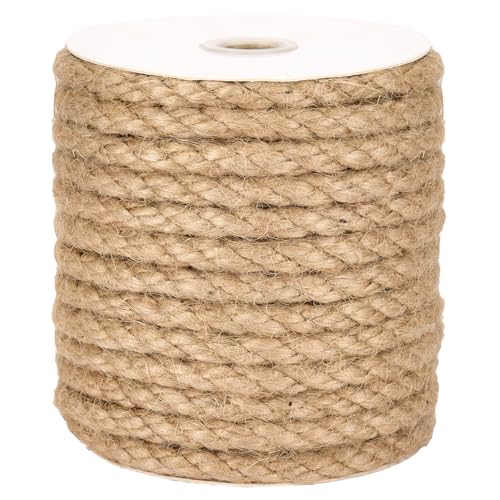 Corde de Jute Naturelle Torsadée - 10 mm x 15 m | Ficelle Robuste pour Bricolage, Jardinage, Décoration et Artisanat