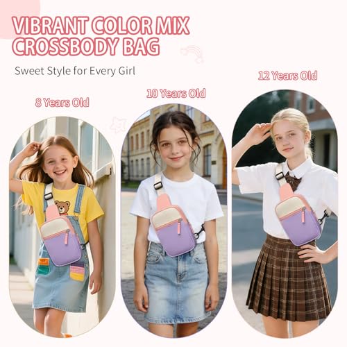 Image of Birthday Back to School Gifts for Teen Girls 8-12, Fanny Pack Crossbody Bag | 8 9 10 11 12 Year Old Girl Birthday Gifts, Kids Sling Bag Purse Travel Essential, Preppy Fashion Tween Girl Gift Trendy Stuff