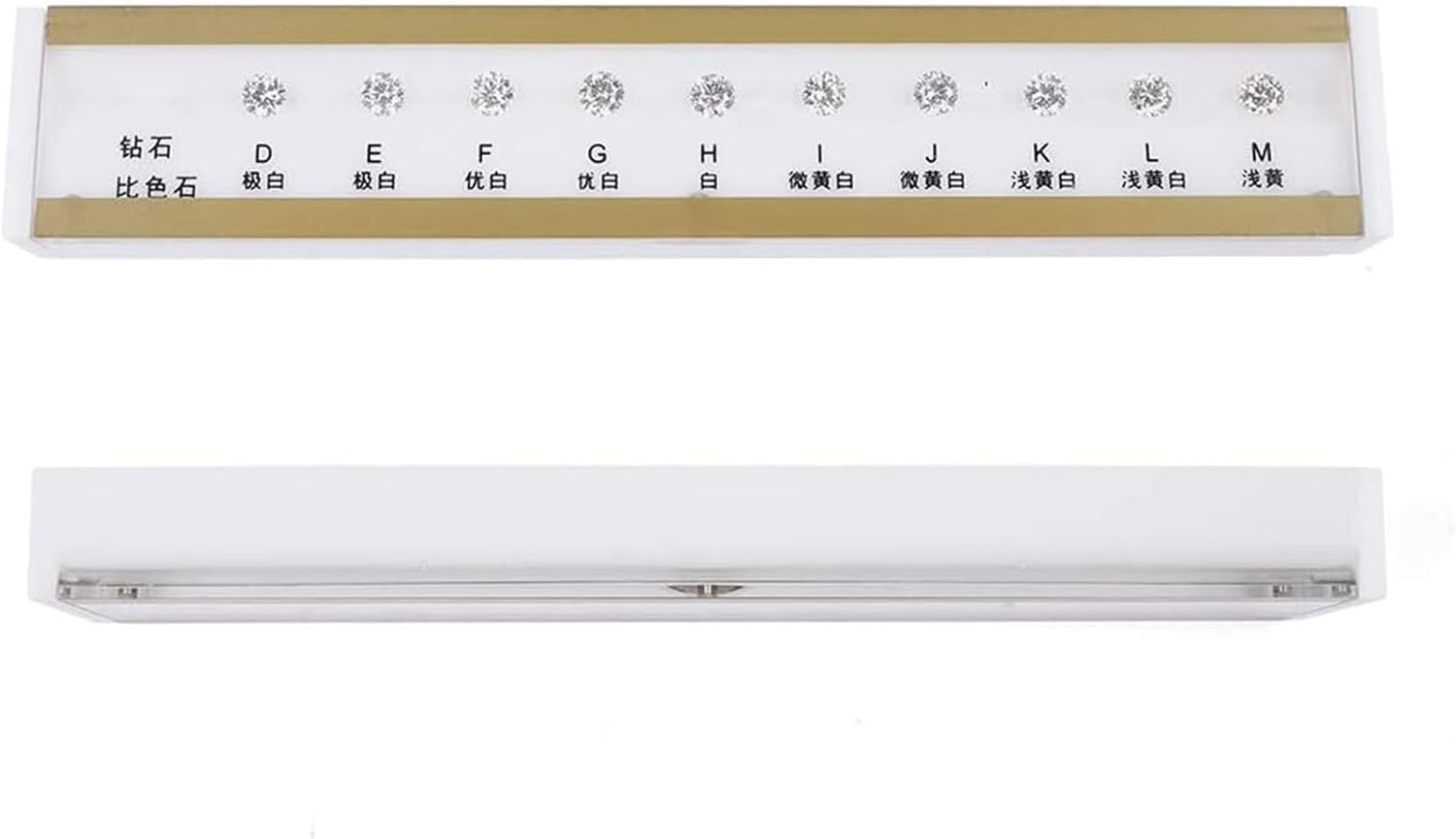 10 Colors Gia Master Set, 10CT Diamond Color Grading Grader Color Tester Tool D-M Color 10 Color for Jewelry Appraisal Institutions, StoreWhite,1