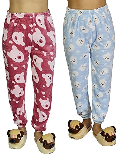 mukhaksh (Pack of 2 Women Winter Woolen Printed soft & Warm Pyjama Pant Bottom Wear Lower Lounge Pant for Night Wear. Print & Design may vary-picture-36