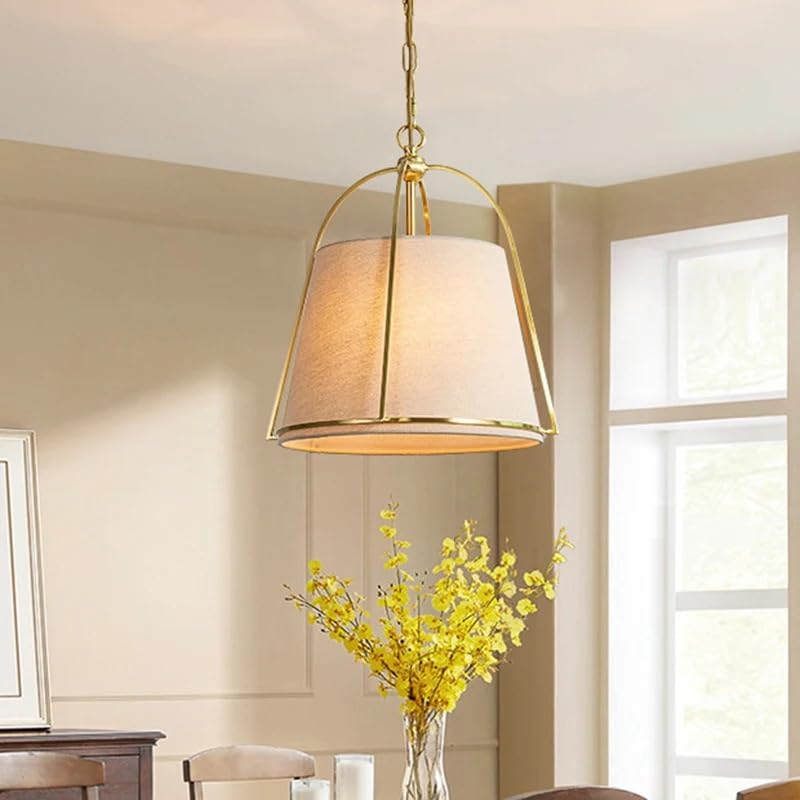 Lustre de luxe en tissu postmoderne chic avec éclairage LED 3 couleurs