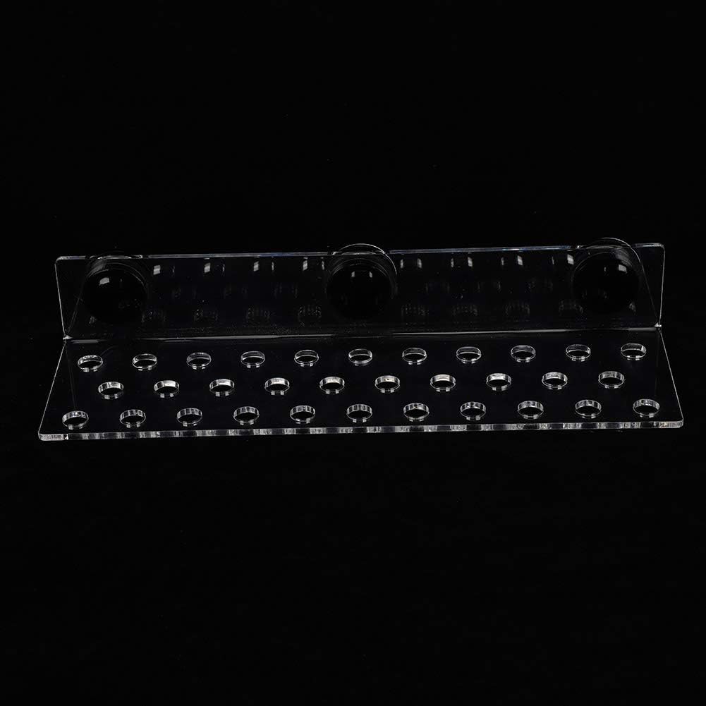 Zerodis Fish Tank Acrylic Coral Bracket Base, Aquarium Coral Rack Bracket Transparent Bracket Holder Frag Plugs Rack Suction Cup(32Holes)