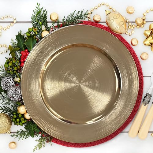 Ashland 8 Packs: 6 ct. (48 total) 13” Gold Chargers miniatura 6
