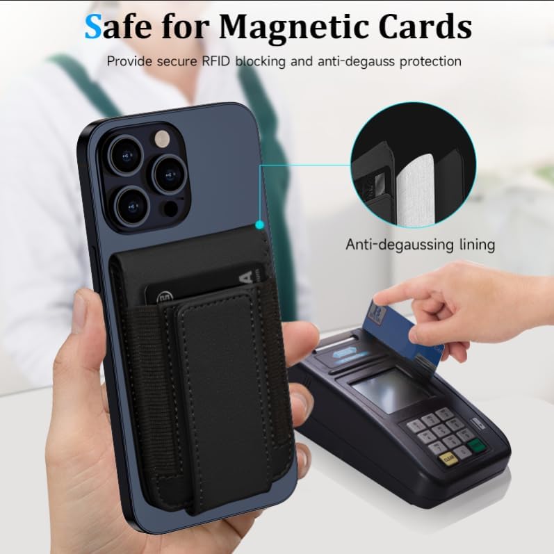for MagSafe Wallet, Magnetic Phone Wallet with Adjustable Stand & Money Clip, Detachable Magnetic Wallet for iPhone 16/15/14/13/12 Pro Max Plus, 10+ Cards Holder - Image 6