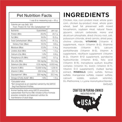 Image of Purina ONE Chicken and Rice Formula Dry Dog Food - 40 lb. Bag