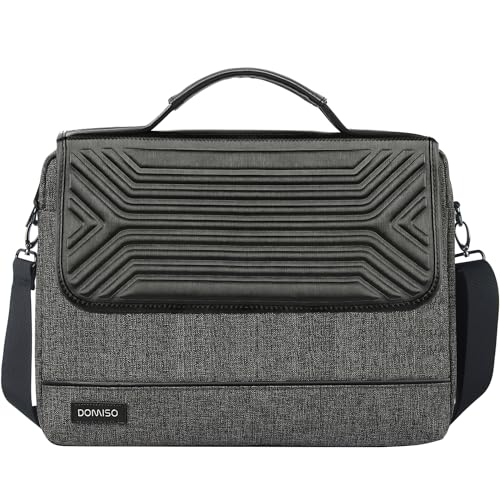 DOMISO 14 Inch Multi-Functional Laptop Sleeve Business Briefcase Waterproof Messenger Shoulder Bag...