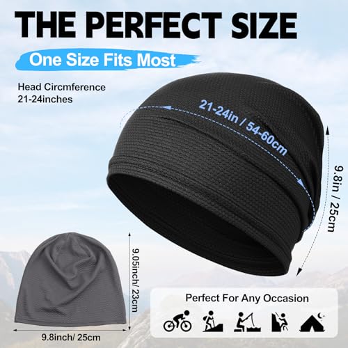 Image of JenPen Cooling Skull Cap for Men Women, Breathable 3D Mesh Quick Dry Helmet Liner, Summer Sweat Wicking Running Cycling Cap