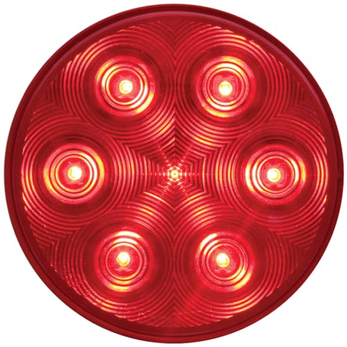 Optronics 4" Round Red Led 7 Diode Stop Turn Tail Light Pl-3 Connection Stl13Rb #TOP5