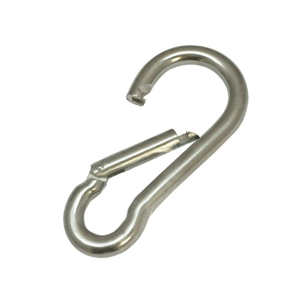 DBM IMPORTS Set of 2 PC Boat Marine Stainless Steel 316 Spring Snap Hook Carabiner 3/8