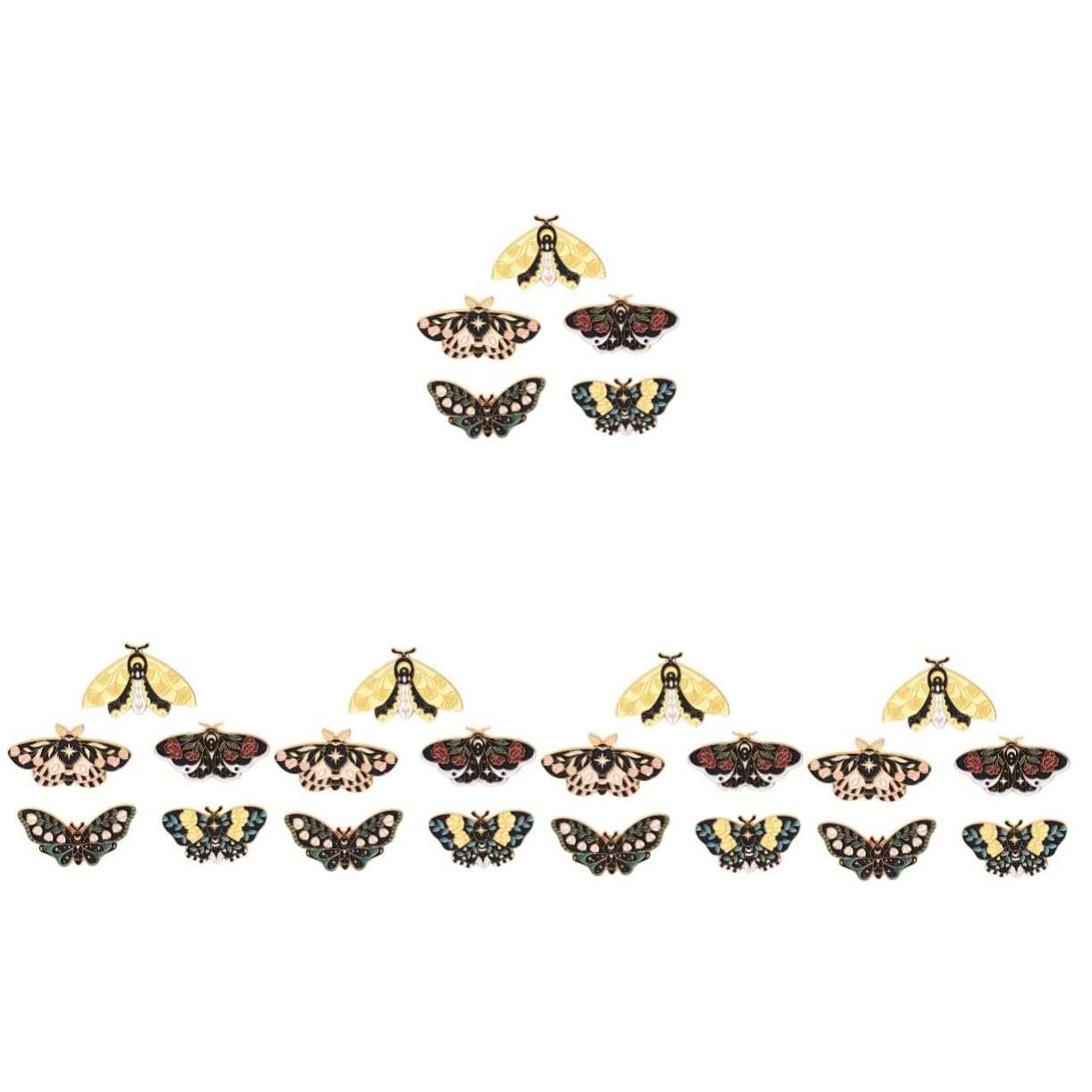 SHERCHPRY 25stücke Teiliges Set Von Bunten Schmetterlings-emaillestiften Für Damen Retro-insekten-anstecker Für Kleidung Taschen Und Accessoires Charmante Broschen Für Kreative