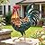 Ratuor Metal Rooster Decor Garden Statue,Chicken Yard Art Decoration Outdoor Sculpture for Backyard Patio Kitchen Lawn Ornaments,Birthday Housewarming Gifts for Women Mom