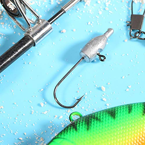 Ganchos de peixe limpos 5 pçs 2 g expostos chumbo afiado gancho de cabeça espinha de peixe carpa de