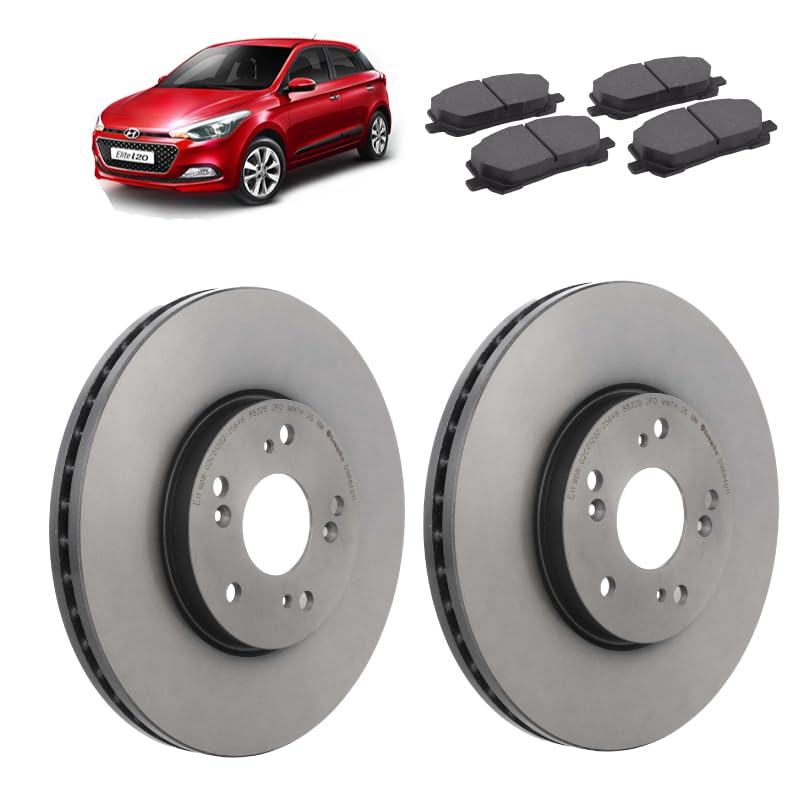 Kit dischi 256mm e pastiglie freno anteriori compatibile con Hyundai I20 II 2015+