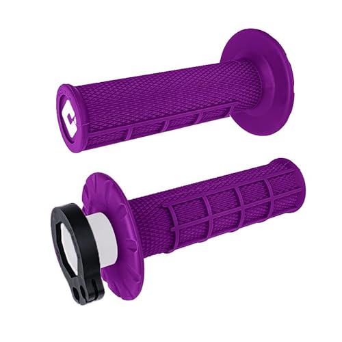 MX ODI Old Dutch International Half Waffle Lock On Grip Grips - Purple