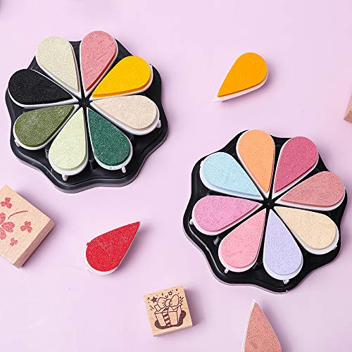 8 colori Craft Rainbow Finger Ink Pads Stamp