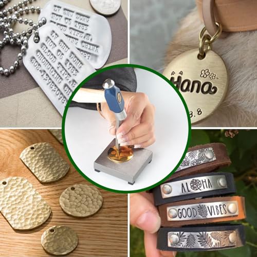 Accessoires de bijoux bloc de banc en fer et caoutchouc pour estampage - 3