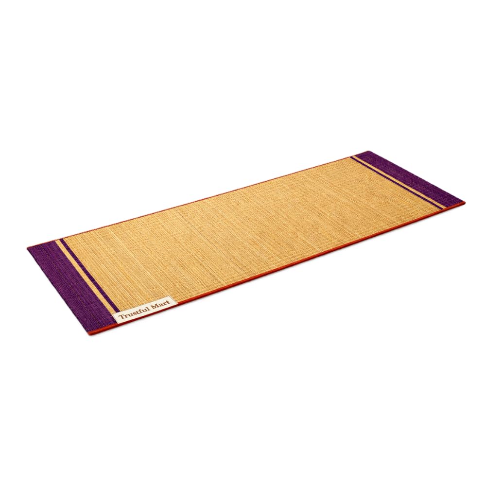 Trustful Mart Traditional Floor Dining - Pandhi Korai Grass Mat Marriage Function Carpet Seagrass Mat Foldable Korai Floor Mat 72 X 21 Inch [ Multicolor ]-image-8