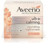 AVEENO Active Naturals Ultra-Calming Nourishing Night Cream, Fragrance Free 1.70 oz (4 Pack)