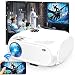 Wireless WiFi Movie Projector 2800 Lumens, DIWUER Mini Video Projector, 1080P Supported, 176" Display, 50,000 Hours Led, Compatible with WiFi Connect to Smartphones, HDMI, VGA, SD, AV, USB