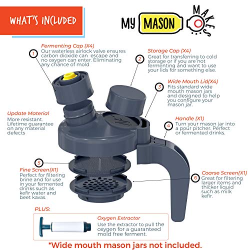 image for Nourished Essentials My Mason Makes Complete Kit - 4 Wide Mouth Mason 