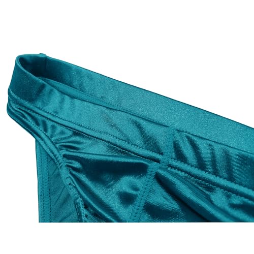 MIERSIDE Men's Soft Silky Satin Low Rise Briefs Wide Waistband Basic Bikini Underwear 5 Pcs/pack4