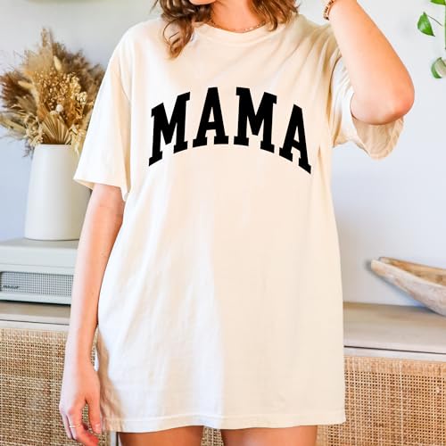 Mama T-Shirt, Pregnancy Reveal to Mother, 100% Cotton Premium Quality, Retro Look Oversized Graphic Tee2