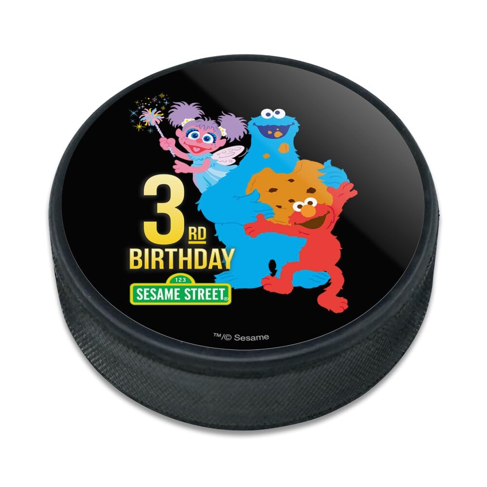 Sesame Street 3rd Birthday Ice Hockey Puck