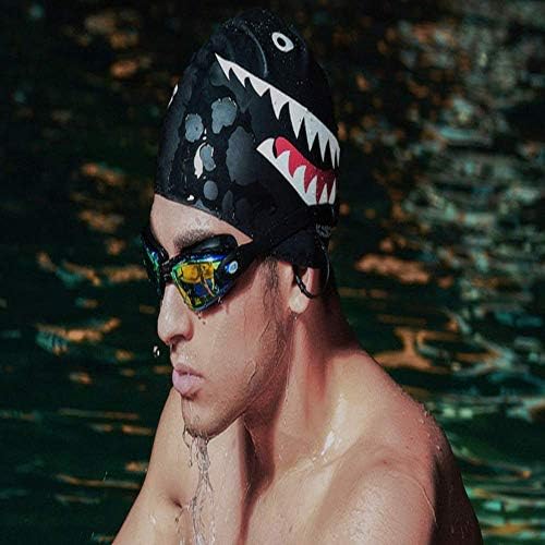 Silicone Swimming Cap, Swim Caps Bathing Cap to Keep Your Hair Dry Fit for Men & Women Adult Youth image 5