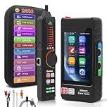Henkion Multifunction Network Cable Tester 4" IPS Touch Screen UTP Ethernet Cable Tracer, Rechargeable RJ45 Tester Support Network Tools, POE++ Detect,Cable Length,RJ45 TDR Test,NCV,PD Power,FTP