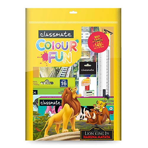 Image of Classmate Notebook - Single Line & Classmate Disney Colour Fun Combo Kit