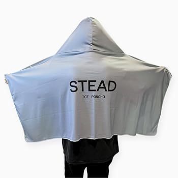 STEAD 冷感アイスポンチョ 黒 Amazon.co.jp: [STEAD] 冷感アイスポンチョ｜熱中症対策