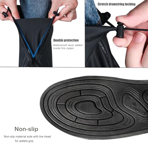 image for MLUUHK Waterproof Boot Covers, Reusable Rain Shoe Covers Non-Slip Wate