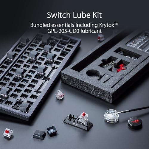 Image of ASUS ROG Azoth Wireless Mechanical Gaming Keyboard - 75% TKL, Tri-Mode Connectivity, Hot Swappable Pre-lubed ROG NX Snow Linear Switches, PBT Keycaps, RGB, OLED Display, PC /Mac Support - White