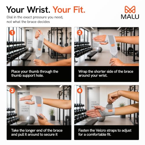 Image of Ortho Wrist Brace with Thumb Support for Pain Relief from Arthritis, Sprains, Tendonitis, and Carpal Tunnel | Wrist Support with Adjustable Strap for Men & Women | Lightweight, Breathable Stabilizing Brace-Universal Fit