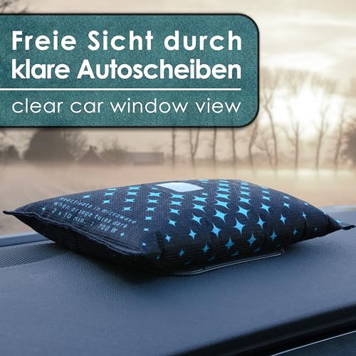 King Kong State Luftentfeuchter für Autos - XXL Entfeuchter-Kissen 2x 1,2kg für beschlagene Autoscheiben - mit Indikator-Fenster und Anti-Rutsch-Pad