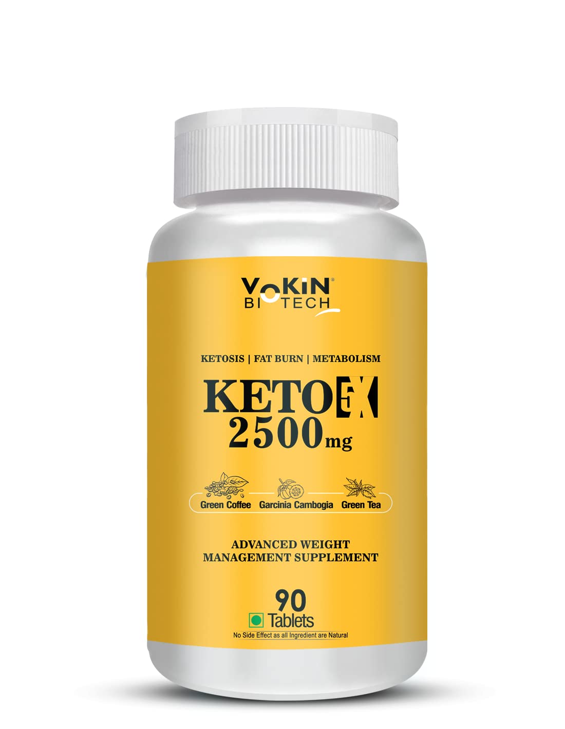 Vokin Biotech Keto 5X with Garcinia Cambogia Natural Weight Loss Supplement For Men and Women 90 Tablets