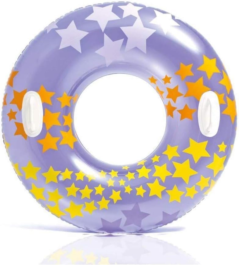 Image of Inflatable Swimming Rings Floater for Summer Fun | Water Safety Round Swim Tube for Kids 9+ & Adult|Anti-flip Pool Float for Party, Lake, Beach| Lightweight Floating Lounge- Pack of 1