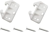 Vista 1 de Guías de riel de cajón blancas 8pcs Soportes de riel de cajón Soportes de cajón para aparadores, armarios y armarios