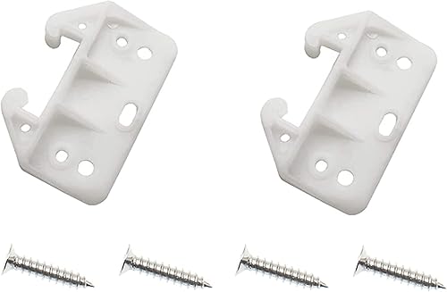 Guías de riel de cajón blancas 8pcs Soportes de riel de cajón Soportes de cajón para aparadores, armarios y armarios