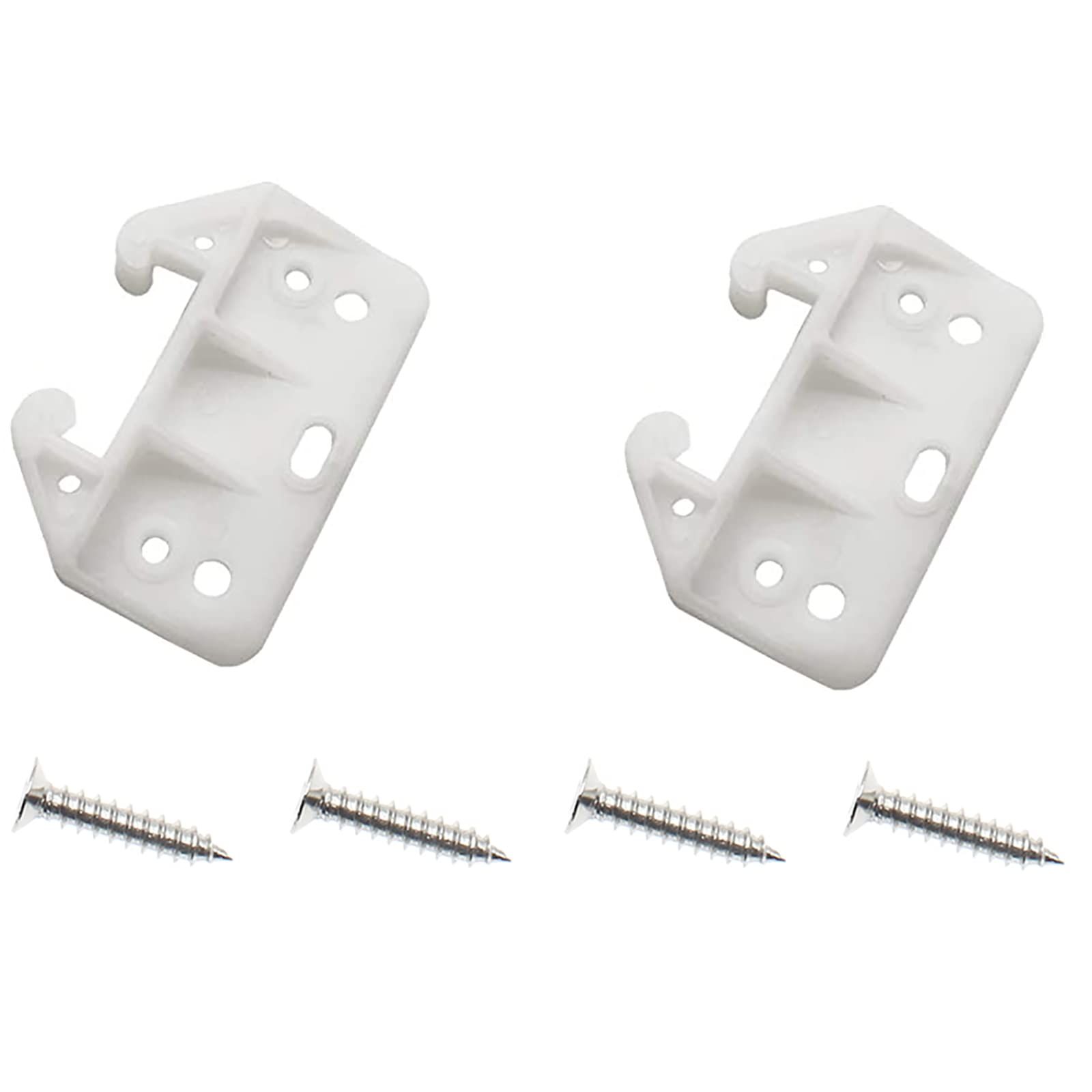 OZXNO White Drawer Track Guides 8pcs Drawer Rail Brackets Drawer Brackets for Dressers, Cabinet and Wardrobe