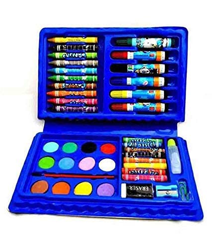Image of Color Set 46 Pieces Art Craft Color Kit (Crayons, Water Color, Sketch Pens) for Kids (Multicolor) (Combo)
