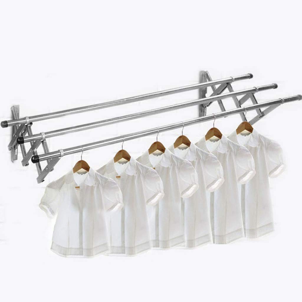 Perchero telescópico grande extensible para colgar en la pared, para balcón y secadora plegable al aire libre, con línea de lavado, ahorro de espacio para hogares ambiciosos
